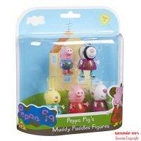 เซ็ตครอบครัวตุ๊กตาฟิกเกอร์สุดน่ารักลิขสิทธิ์แท้ Peppa Pig’s Muddy Puddle Figures