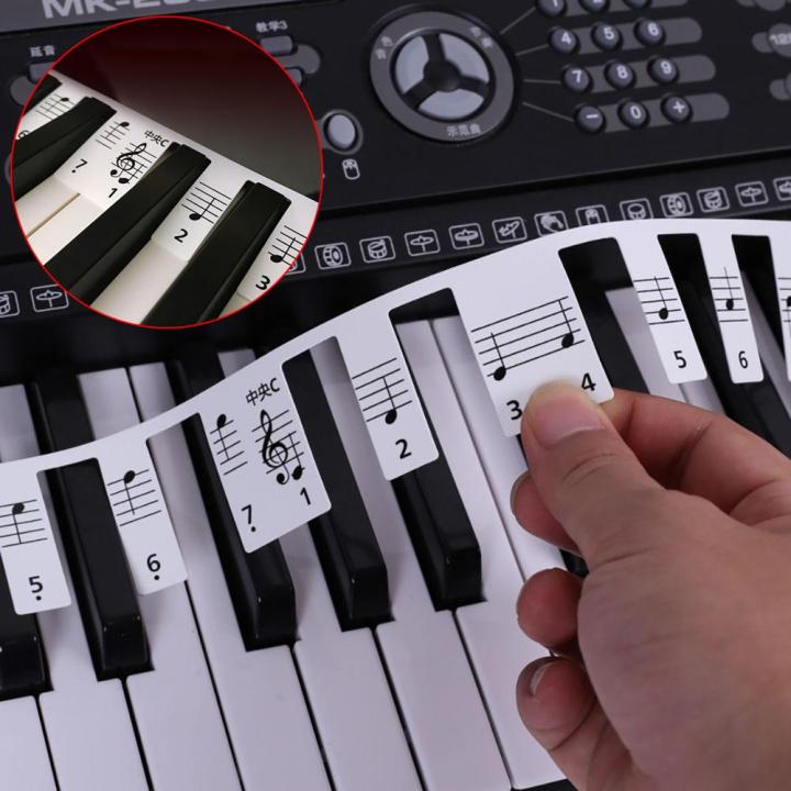 Piano Keyboard Stickers Grand/Upright/Electric Piano 61/88-Keys Stave ...