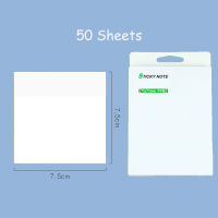 กระดาษโน้ตกันน้ำ50แผ่นกระดาษโน้ตแบบมีกาวในตัวกระดาษโน้ตใส