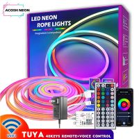 ไฟ LED Tuya แถบไฟ Led 1-10เมตร,ไฟ Wifi RGB Nenolighting ไฟกันน้ำตกแต่งบ้านตกแต่งกลางแจ้งสายสมาร์ทยืดหยุ่น