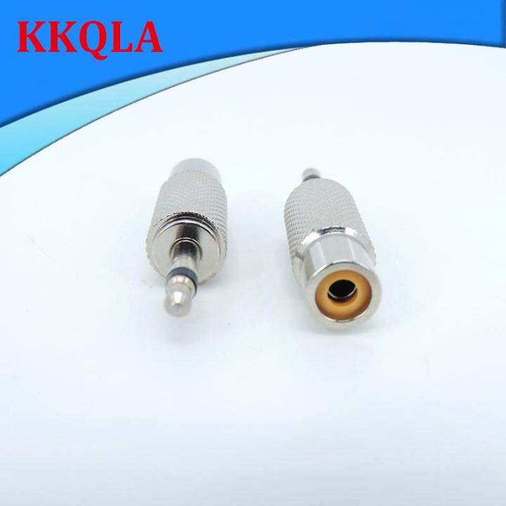 qkkqla-shop-1-5-10pcs-metal-3-5mm-jack-converter-3-5-male-mono-plug-to-rca-female-audio-connector-converter-to-av-female-computer-audio