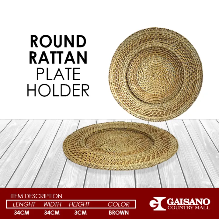 Round Native Rattan Plate Holder Lazada PH