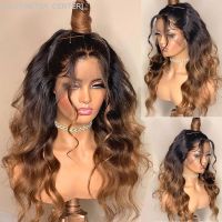 13x4 Lace Frontal Human Hair Wigs For Women Brazilian brown Ombre Blonde Body Wave13x6 Lace front Wig Hd Transparent Lace T part [ Hot sell ] TOY CENTER