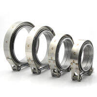 【YY】Exhaust Clamp 304 Stainless Steel with Iron Flange 2.5 3 3.5 4 Inch Downs Turbo Exhaust V-Band V Clamps Kits