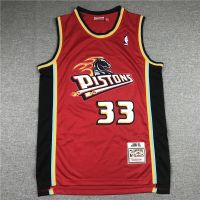 【NOV】 Boutique 【8 Styles】Nba Jersey Detroit Pistons No. 33 Hill Retro Red Basketball Jersey