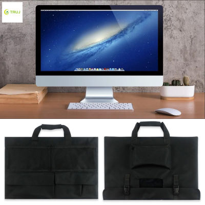 จอมอนิเตอร์สีดำเคสพกพาถุงพร้อมที่จับป้องกันฝุ่นสำหรับคอมพิวเตอร์เดสก์ท็อป Apple 24"