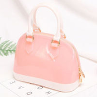 Small PVC Waterproof Candy Colors Jelly Handbag Fashion Shell Shoulder Bag Crossbody Bag Summer Beach Bag