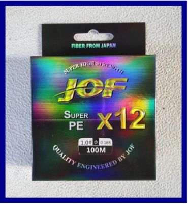 (ล้างสต๊อก)สายพีอี ถัก 12 สลับสี JOF Super PE X12 High Strength From Japan สายอย่างดี ถัก12 ความยาว 100 เมตร