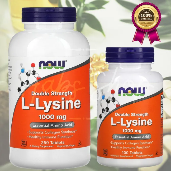 Now Foods Double Strength L Lysine 1000 mg 100 Tablets or 250 Tablets |  Lazada PH