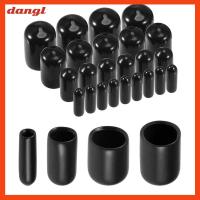 DANGL 50Pcs สลักเกลียว ฝาท้ายกลม สกรูสกรูยึด ไวนิลไวนิล ฝาท้ายรถ ด้ายสำหรับด้าย พลาสติกทำจากพลาสติก ตัวป้องกันท่อ สายเคเบิล