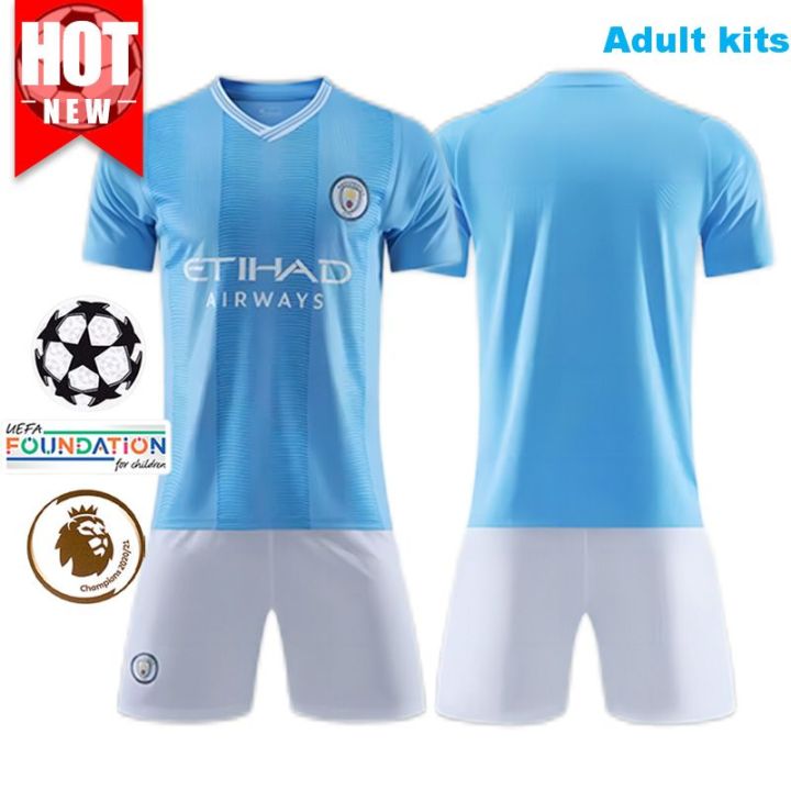 Adult kits Football jerseys Manchester City 2023 2024 Home Kit Soccer