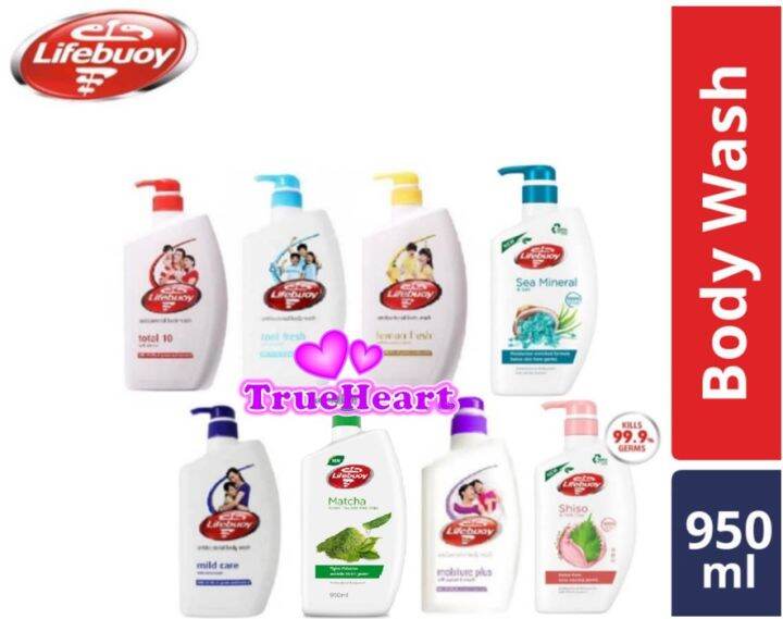 Lifebuoy Antibacterial Shower Gel Body Wash Total 10 Moisture Plus Cool