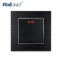 New Arrival 20A Water Heater Switch Wallpad Luxury LED Indicator Wall Light Switch Satin Metal Panel Rocker Switch Interrupteur