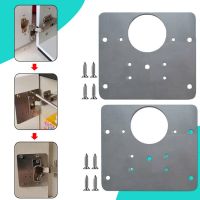 XHLXH Stainless Steel Rust Resistant Hinge Installing for Cabinet Door Fixed Repair Plates Furniture Hardware Repair Accessory Hinge Repair Plate