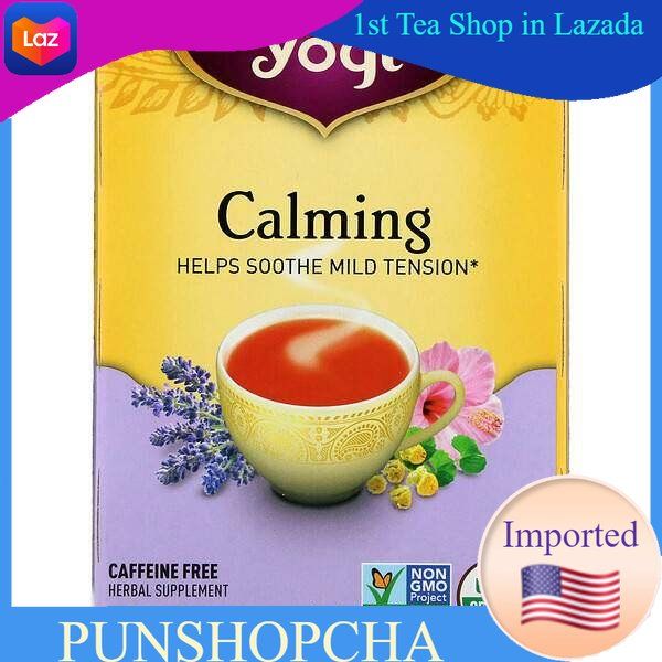 Yogi Tea,Calming Caffeine Free, 16 Tea Bags​ ชาเพื่อสุขภาพ​ ชา​สมุนไพร​ ผ่อนคลาย
