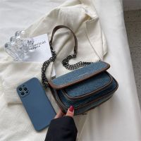 【CW】 Denim Fashion Chain Shoulder Messenger Women  39;s New Handbag Storage Crossbody