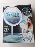 กระจกแต่งหน้าพร้อมไฟและพัดลม Beauty Breeze 3 In 1 Cosmetic Mirror กระจกแต่งหน้า + มีไฟ LED + พัดลม กระจกเงา ตั้งโต๊ะ พร้อมถาดวางเครื่องสำอางค์ Makeup Mirror with Lights and Fans. Beauty Breeze 3 In 1 Cosmetic Mirror. Makeup Mirror + LED Light + Fan.