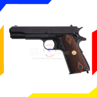 AKSA COLT M1911A1 ORIGINAL สีดำ กริปไม้ 2 แม็กกาซีน สำหรับถ่ายภาพยนต์ ปล่อยตัวนักกีฬา