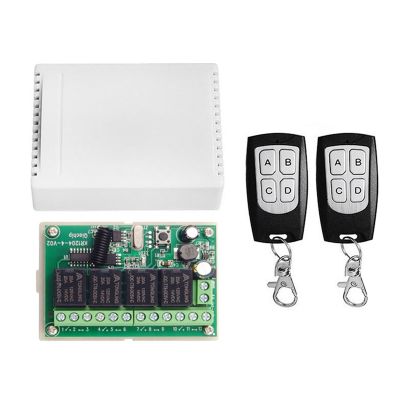433MHz Receiver Wireless Remote Control Switch Motor Controller DC 12V 24V 4CH Relay Module Transmitter DIY