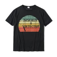 Womens Funny Basically A Detective Vintage Retro Sunset True Crime T-shirt Hip Hop Casual Tees Cotton T Shirts For Men Design - lor-made T-shirts XS-6XL