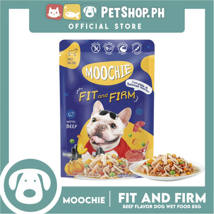 Moochie Fit And Firm Adult Dog Wet Food (Beef) 85g | Lazada PH