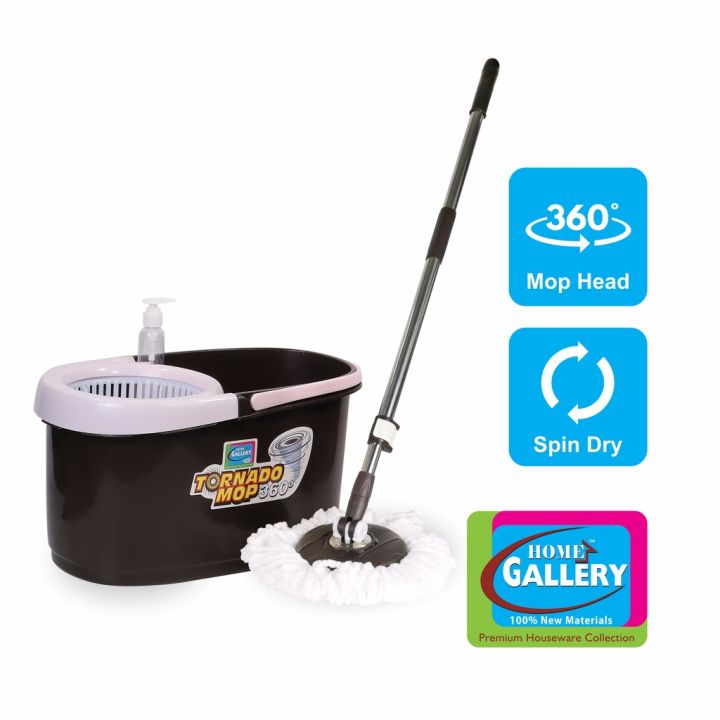 Home Gallery Tornado Mop And Spin Dry Bucket Set With Microfiber Mop