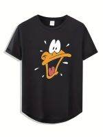 Cute Duck Print, Round Hem, Summer Round Neck, MenS Short-Sleeve T-Shirt, Casual Wear, MenS Clothing