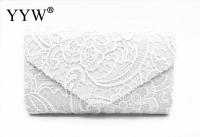 2018 New Europe Burst Elegant Lace Floral Embroidery Envelope Bag Fashion Evening Party Clutch Bag Flower Small Shoulder Bag