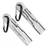 2 Pack 4/09 Shingle Gauge Metal Shingle Gauge Stud Master Framing Tool Measuring Tool for Roof Tiles, Shingle Gauge Tool with Carabiner Roofing Gauge