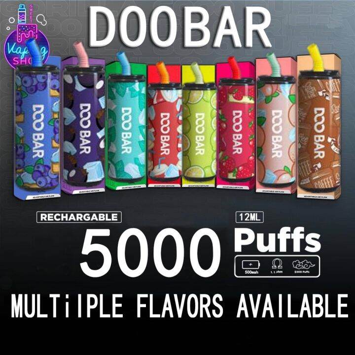 DOO BAR DISPOSABLE POD VAPE 5000 PUFFS legal 100 7PD3 XSD7 Lazada PH
