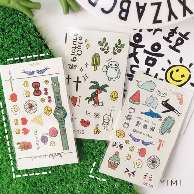 South Koreacartoon Tattoo Stickers Cute and Long-Lasting Waterproof Ins Girl Heart Tattoo Stickers-YIMI