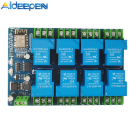 Aideepen อุปกรณ์จ่ายไฟ DC7-28/5V ESP8266 WIFI 8ช่อง30A โมดูลรีเลย์ ESP-12F บอร์ดพัฒนา