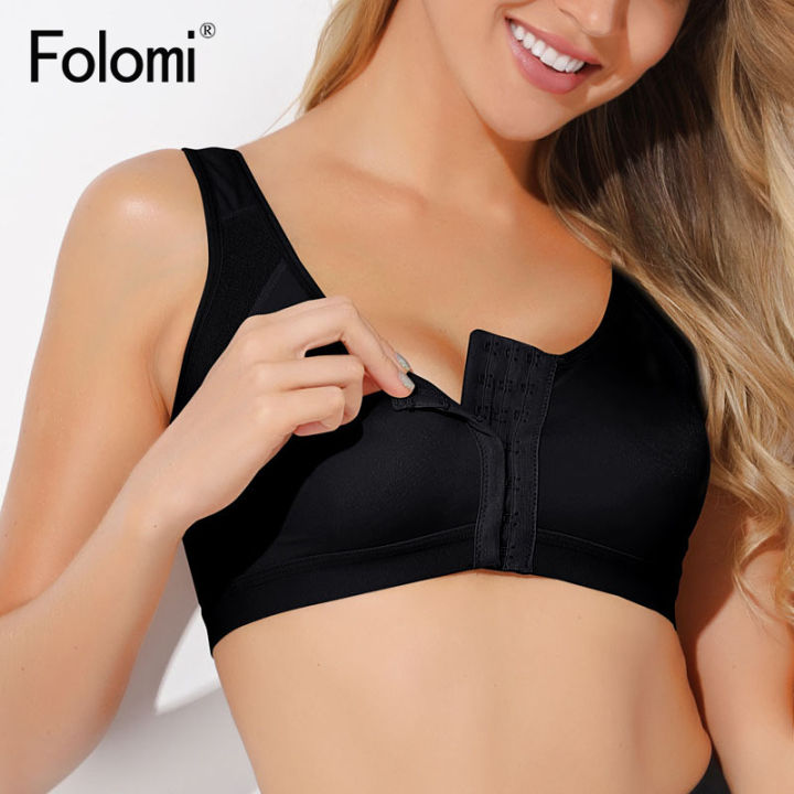 Folomi Sport Bra For Women Front Close Push Up Underwear