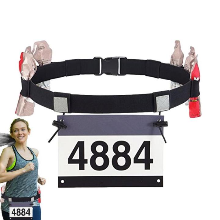 race-number-belt-resilient-reflective-triathlon-race-belts-for-running-adjustable-wear-resistant-race-bib-holder-with-6-energy-gel-hoops-for-marathon-cycling-smart