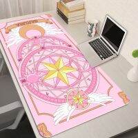 ✁№ Anime Cardcaptor Sakura Mousepad Gamer Cute 900x400mm kawaii Large Gaming Mouse Pad XL Locking Edge keyboard Laptop manga carpet