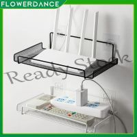 【Ready Stock】 ↂ B40 Large Router Shelf Carbon Wireless Wifi Stand Wall Mounting Router Bracket Cable Storage Organizer Sundries Rack flowerdance