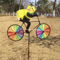 Cute 3D Animal on Bike Windmill Whirligig Garden Lawn Yard Decor Wind Spinner Dropship