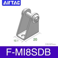 MM-Airtac Pneumatic Mi Air Cylinder Sdb Mounting Base F-Mi8sdb F-Mi12/16/20/25/32/40sdb