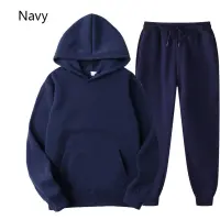 Autumn Tracksuit Solid Color Sports Pullover Two-piece Set Mens Hooded Casual Sweatshirt+Sweatpants Suit Hoodie Couple Suit