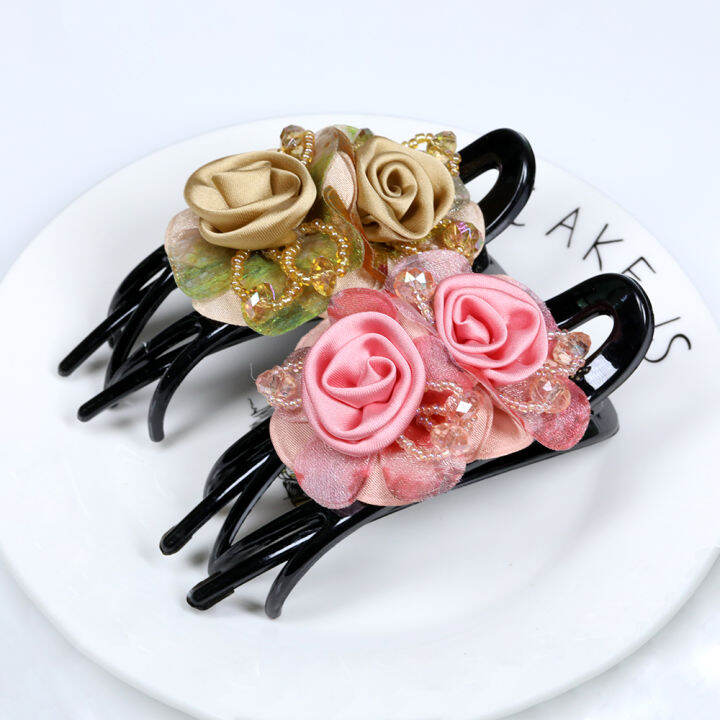 korean-fashion-silk-yarn-flower-cloth-hairpin-curler-hairpin-headwear-exquisite-hair-accessories