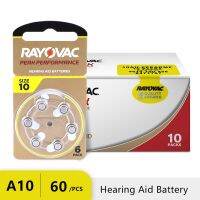 แบตเตอรี่ Hea Aid 60ชิ้น10A A10สังกะสีอากาศจุดสูงสุด RAYOVAC ประสิทธิภาพสูง A10แบตเตอรี่สำหรับช่วย PR70 10ก้อน