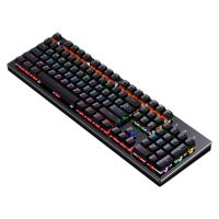 Leaven K880 Mechanical Gaming Keyboard LED RGB Rainbow Backlit Wired Keyboard for Windows PC (104 Keys)