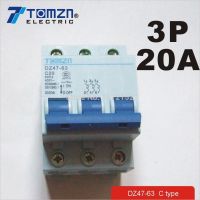 3P 20A 400V 50HZ/60HZ Circuit breaker MCB C TYPE