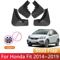 4x สำหรับ Honda Fit GK5 GH5 GP5 2014 ~ 2019 2015 2016 2017 2018โคลนด้านหน้าด้านหลัง Anti-Splash Mudguards Fender Mudflap รถอุปกรณ์เสริม