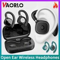 VAORLO หูฟังนักวิ่งกีฬาไร้สายเปิดหูบลูทูธ5.3เครื่องเสียงเบส Hifi หูฟัง TWS เกมแอร์ชุดหูฟัง