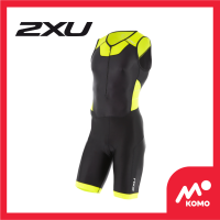 2XU ชุดออกกำลังกาย ชุดไตรกีฬา สำหรับผู้ชาย 2XU X-VENT Front Zip Trisuit - MT4354d สี BLK/LPU( Black/Lime Punch) by komo