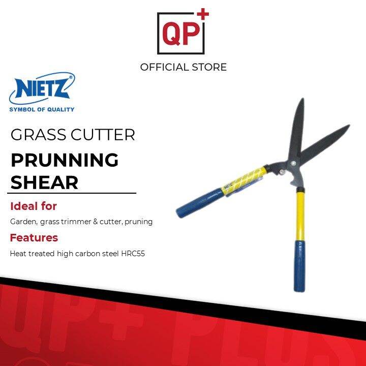 NIETZ GRASS CUTTER SCISSORS CARBON STEEL 10" PRO HEDGE SHEAR GARDEN