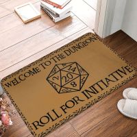 DND Game Non-slip Doormat Welcome To The Dungeons Roll For Initiative Bath Kitchen Mat Prayer Carpet Home Modern Decor