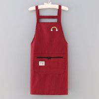 High quality new style
 Fashionable pure cotton strap zipper pocket apron kitchen home work work dustproof and antifouling work clothes foreign style sleeve cover