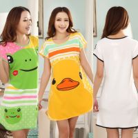 Women Pyjamaas Maternal Cartoon Nightwear Sleepwear Short Sleeve Nightdress Pajamas